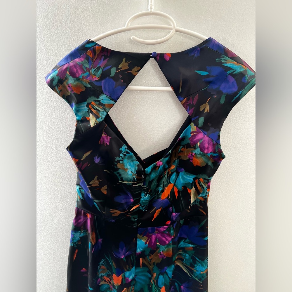 London Style Night Casual Black Dress with Floral Print - Picture 11 of 17